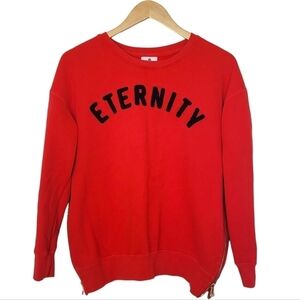 Sundry Eternity Crewneck Sweater with Side Zippers Anthropologie